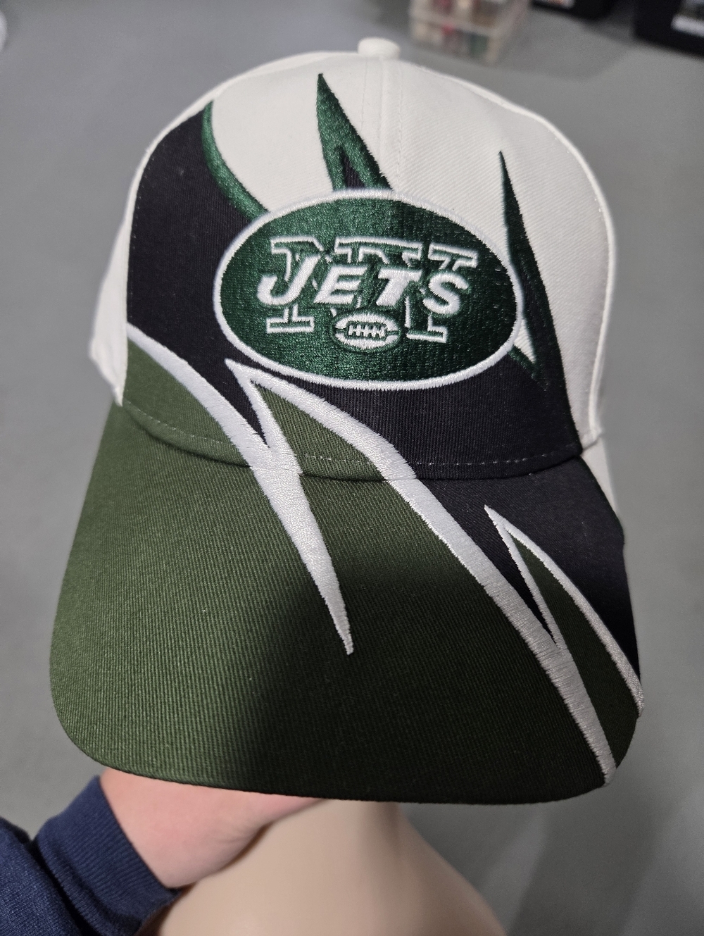 New York Jets NFL Team Apparel Vintage Strapback Cap Hat Shockwave